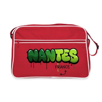 Nantes Graffiti Art Design - Sac Retro - rouge/blanc - Devant