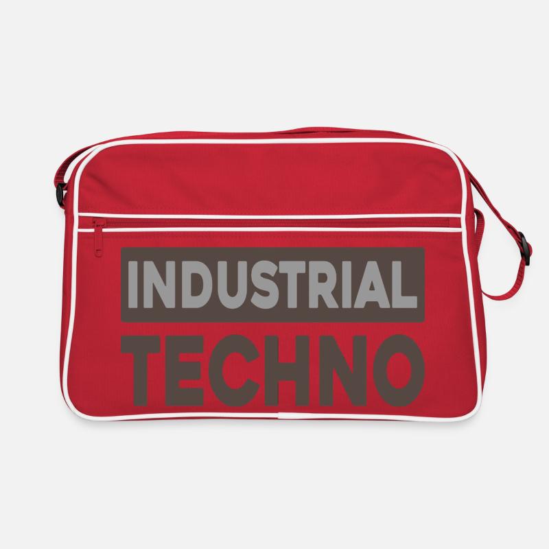 Industrielle Techno-Typografie Retro Tasche