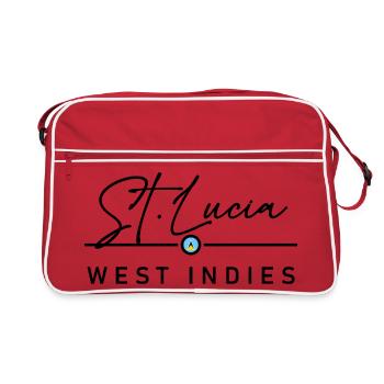 Sainte-Lucie - Antilles - Caraïbes - Sac Retro - rouge/blanc - Devant