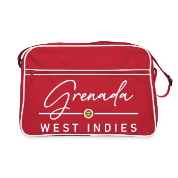 Grenada - West Indies - Karibik - Retro Tasche - Rot/Weiß - Vorne