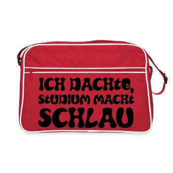I thought studying made you smart - Retro Bag - red/white - Front