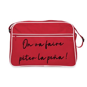 On va faire péter la peña ! - Sac Retro - rouge/blanc - Devant