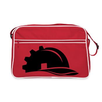 Construction Worker Helmet Gear and House - Retro Bag - red/white - Front