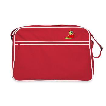 bookworm - Retro Bag - red/white - Front