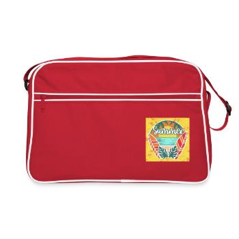 SURFER SURF LAKE BEACH HOLIDAY SURFING SURF MOTIF - Retro Bag - red/white - Front