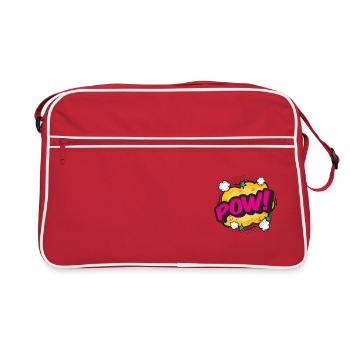 POW COMIC COMICSTYLE CARTOON COMICS CARTOONS MOTIF - Sac Retro - rouge/blanc - Devant