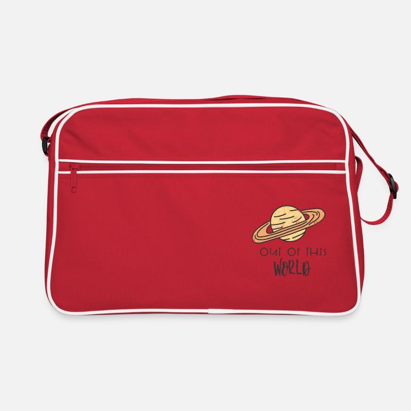 OUT WORLD AWAY EARTH SATURN PLANET UNIVERSE PLANETS Retro Bag