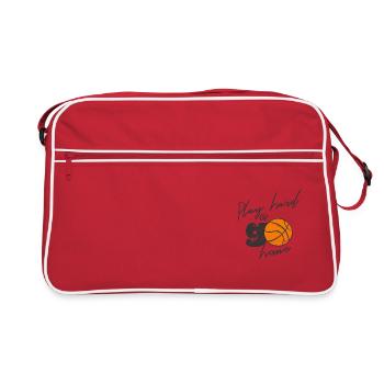 BASKETBALL JOUER HARD SLAM DUNK ÉQUIPE GO HOME MOTIF - Sac Retro - rouge/blanc - Devant