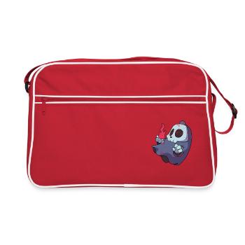 FLYING GHOST SKULL COMIC MOTIFS CADEAU - Sac Retro - rouge/blanc - Devant
