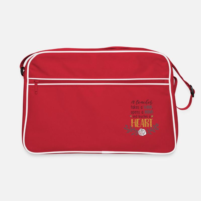 LEHRER LEHRERIN HAND OFFEN GEIST HERZ GESCHENK Retro Tasche