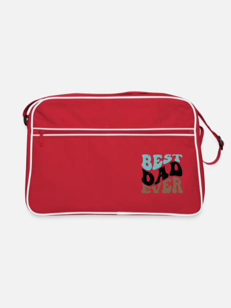 MEILLEUR CADEAU DE CHEMISE À MOTIF PAPA DE TOUS LES TEMPS - Sac Retro - rouge/blanc - Devant