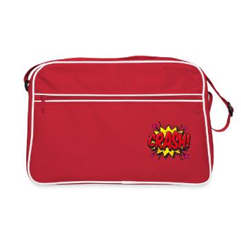 CRASH CRASH! COMIC COMICSTYLE 80s MOTIFS GIFT - Retro Bag - red/white - Front