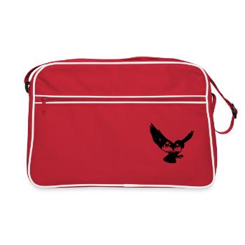 AIGLE OISEAUX DE PROIE OISEAUX NATURE FORÊTS FORÊTS MOTIF ANIMAL - Sac Retro - rouge/blanc - Devant
