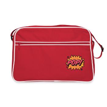 POP 80S COMIC STYLE GRAFFITI COMICS MOTIF CADEAU - Sac Retro - rouge/blanc - Devant
