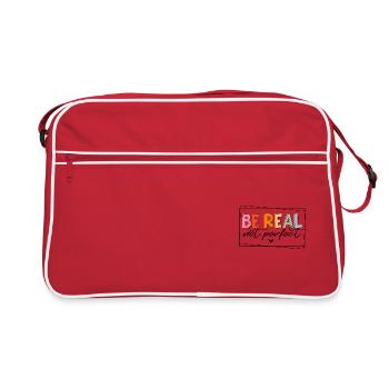 REAL NOT PERFECT REALITY IDEA PERFECTION MOTIF - Retro Bag - red/white - Front