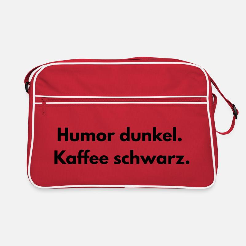 Saying - humor dark. Coffee black- Retro Bag