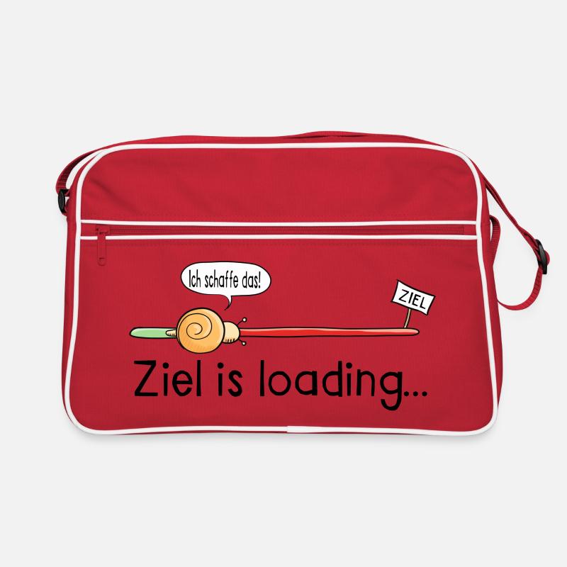Ziel is loading - Schnecke - Cartoon - Geschenk Retro Tasche