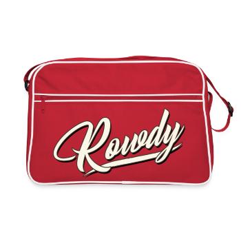 rowdy rüpel bandit gang dieb chaot bengel sohn - Retro Bag - red/white - Front