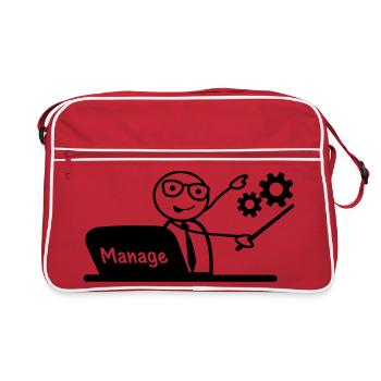 Gérer l’ordinateur portable Office - Sac Retro - rouge/blanc - Devant