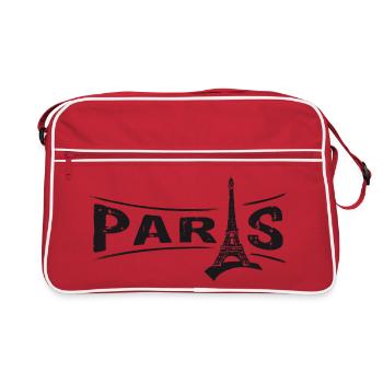 PARIS avec la Tour Eiffel - Sac Retro - rouge/blanc - Devant