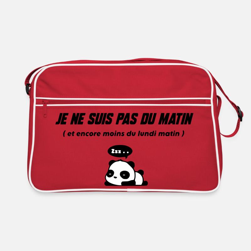Sleeper Panda Illustration Retro Bag