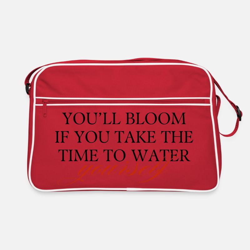 Tu fleuriras si tu prends le temps d’arroser... Sac Retro