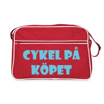 Talking Duva – Gothenburg humor - Retro Bag - red/white - Front