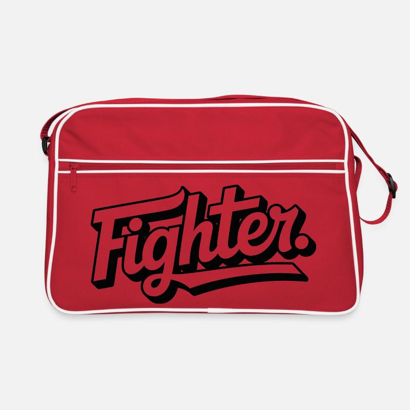 fighter. Schriftzug Clean Retro Tasche