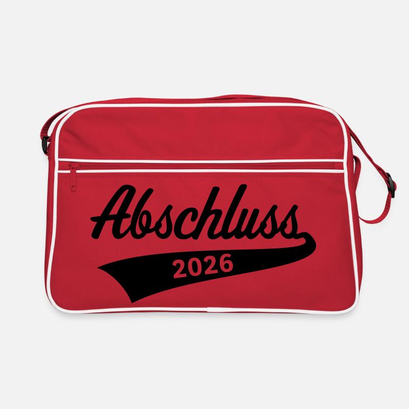 Abschluss 2026 (Schulabschluss / Black) Retro Tasche