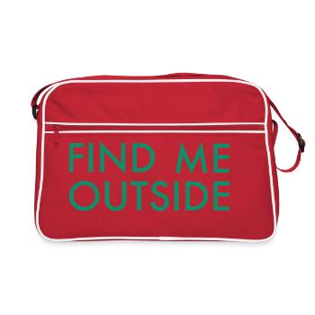 Find Me Outside Outdoor Typography - Retro Bag - red/white - Front