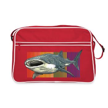 Requin-baleine Rhincodon typus - Sac Retro - rouge/blanc - Devant