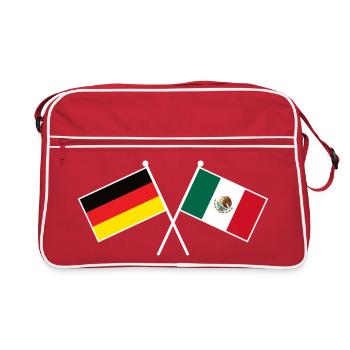 Germany x Mexico Crossed Friendship Flags - Retro Tasche - Rot/Weiß - Vorne