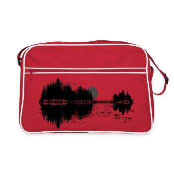 1982 Gitarre Natur Musik 44. Geburtstag - Retro Tasche - Rot/Weiß - Vorne