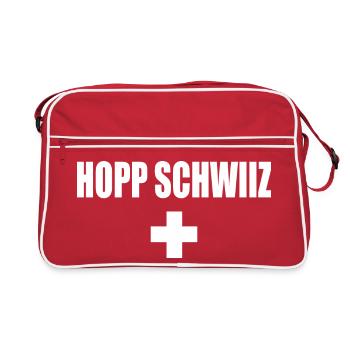 Hopp schwiiz - Sac Retro - rouge/blanc - Devant