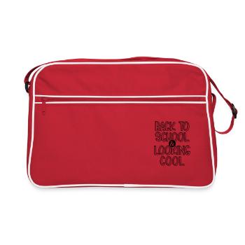 BACK TO SCHOOL COOL LEARNING SCHOOL DAY SAYING MOTIF - Retro Bag - red/white - Front