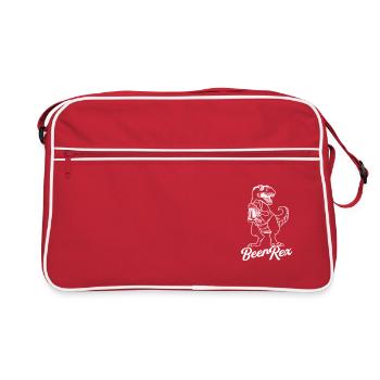 BEER TREX DINOS GAME REX DINO CELEBRATION FUNNY MOTIF - Retro Bag - red/white - Front