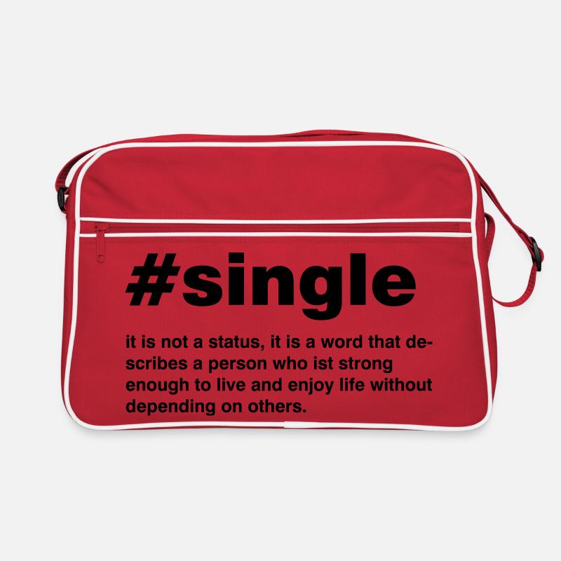 Single is not a status Retro Tasche