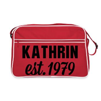 Kathrin est 1979 - Retro Tasche - Rot/Weiß - Vorne