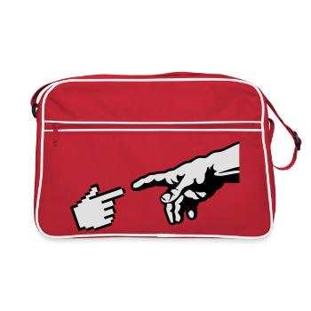 Hand of god Michelangelo - Retro Bag - red/white - Front