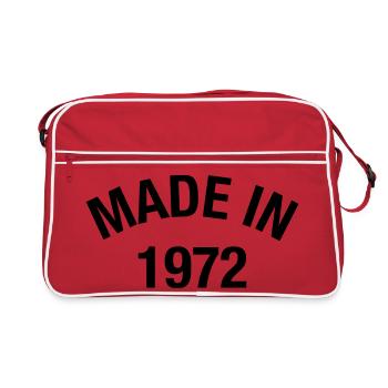 1972 Né 54e anniversaire 54 ans - Sac Retro - rouge/blanc - Devant