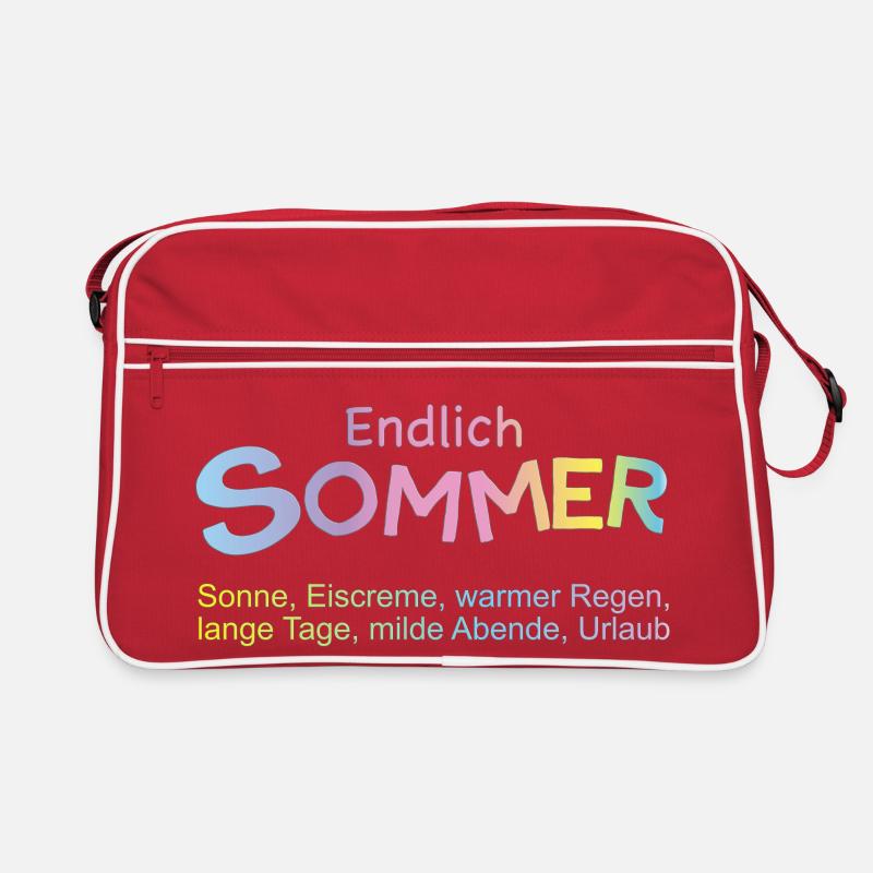 Endlich Sommer: Pastellfarben - Retro Tasche - Rot/Weiß