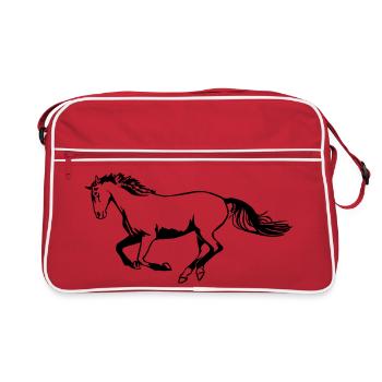 Cheval galopant - Sac Retro - rouge/blanc - Devant