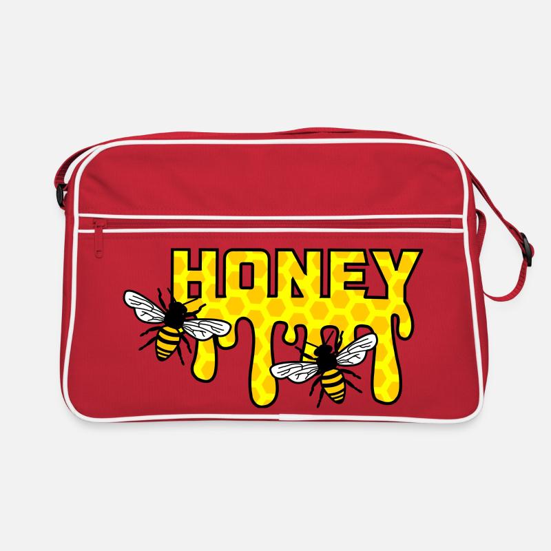 Bees honey beekeeper logo Retro Bag