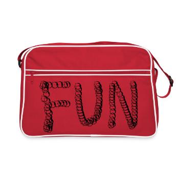 FUN LETTERING - Retro Bag - red/white - Front