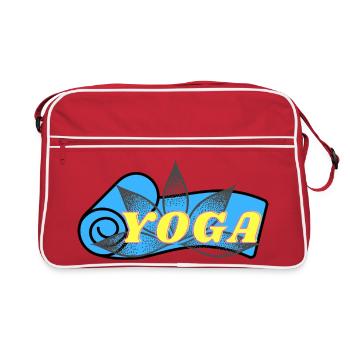 Yoga Lotus Neon Retro - Retro Tasche - Rot/Weiß - Vorne