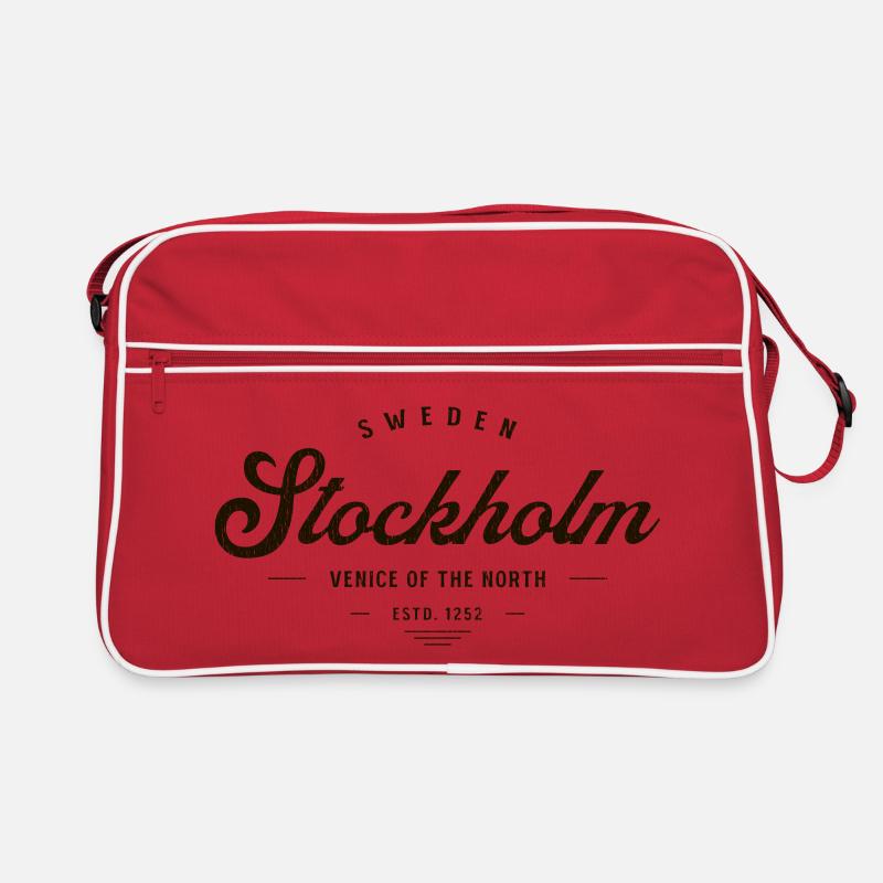 Stockholm Vintage Script Logo Sac Retro