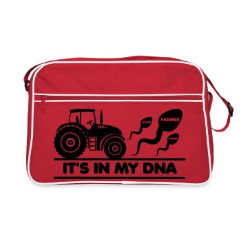 Agriculteur, c’est dans mon ADN - Sac Retro - rouge/blanc - Devant