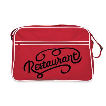 Restaurant lettering - Retro Bag - red/white - Front