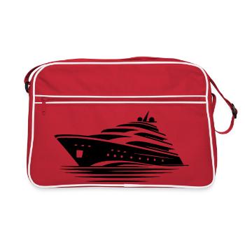 Luxus auf den Wellen Kreuzfahrtträume Urlaub - Retro Tasche - Rot/Weiß - Vorne