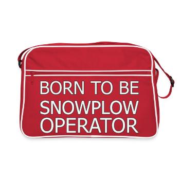 Conducteur de chasse-neige né pour être conducteur de chasse-neige - Sac Retro - rouge/blanc - Devant